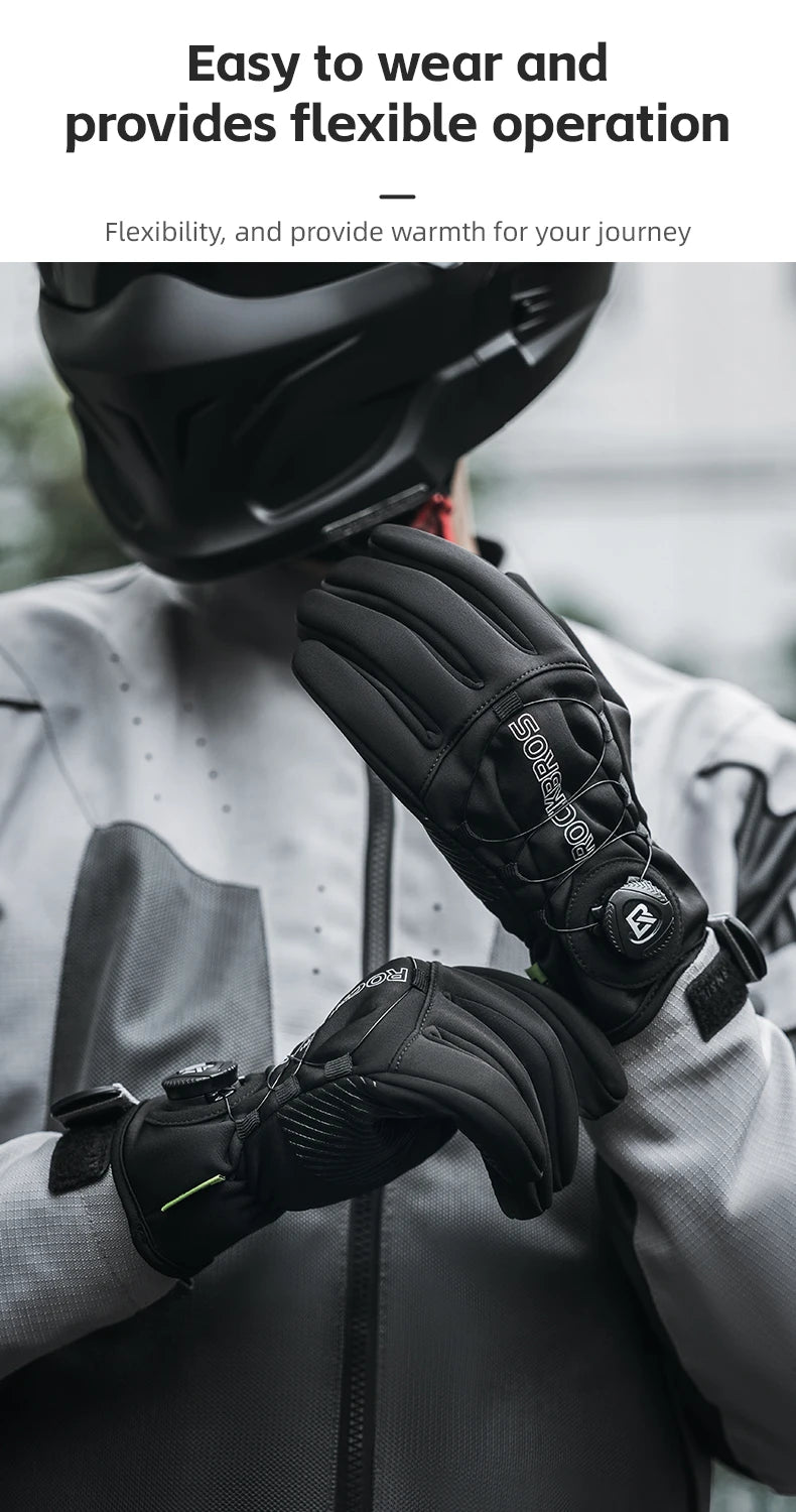 Vinter Cykelhandsker Touchscreen Fuld Finger Varm Anti-Skrid Greb