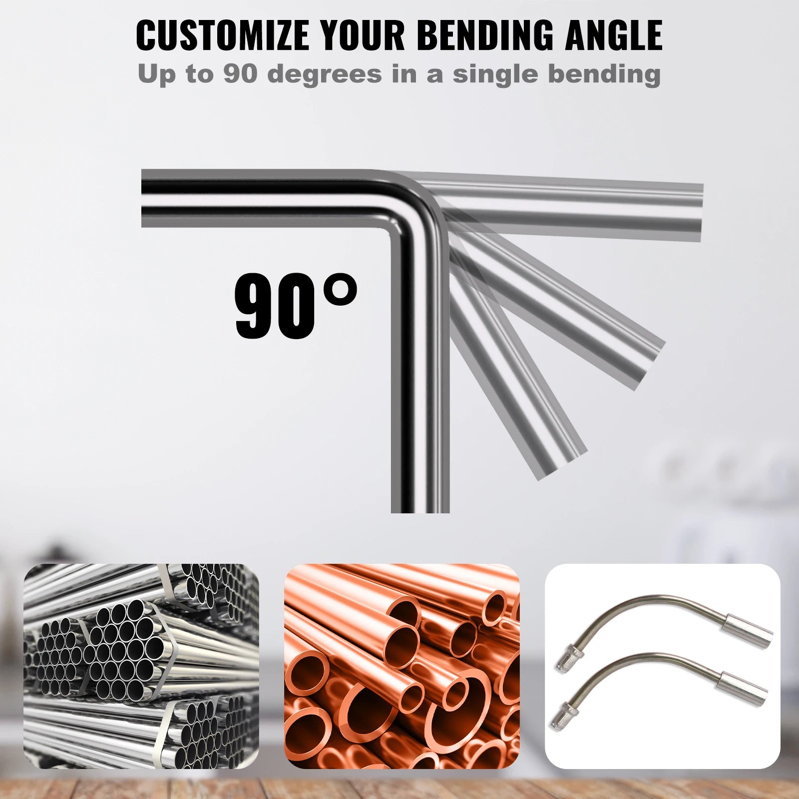 Ratcheting Pipe Tube Bender Kit with 7 Dies & Cutter Set
