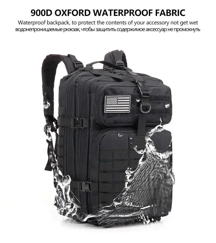50L Tactical Backpack for Outdoor Travel and Trekking