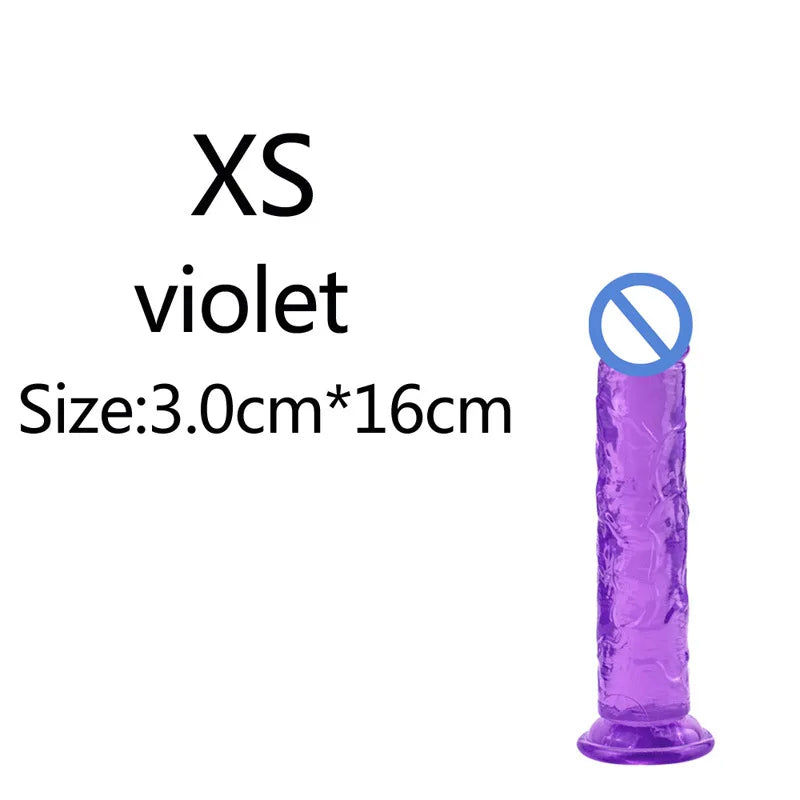 Non-Electric TPE Adult Toy with Suction Base – Size Options