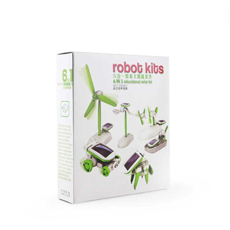Robot Kits 6 in 1 DIY Solar Robot Science Experiment Creative Physics STEM Education Toys Enhance Assembly Skills Gifts