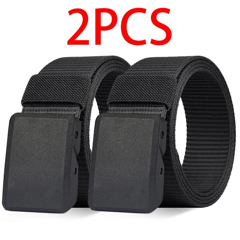 2PC Military Automatic Buckle Nylon Belt Outdoor Hunting Multifunctional Tactical Canvas Belt High Quality Men And WomenBelt 