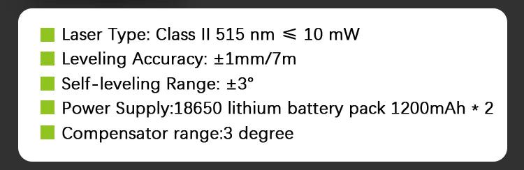 16-Line Green Laser Level with 360° Auto-Leveling