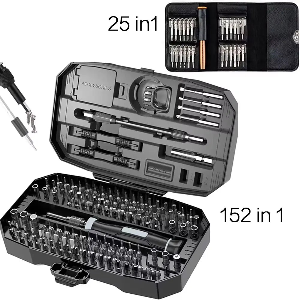 Precision Screwdriver Set, Laptop Tool Kit, 152/25 in 1 Professional Computer Screwdriver Repair Kit T5 T6 Torx Screwdriver 
