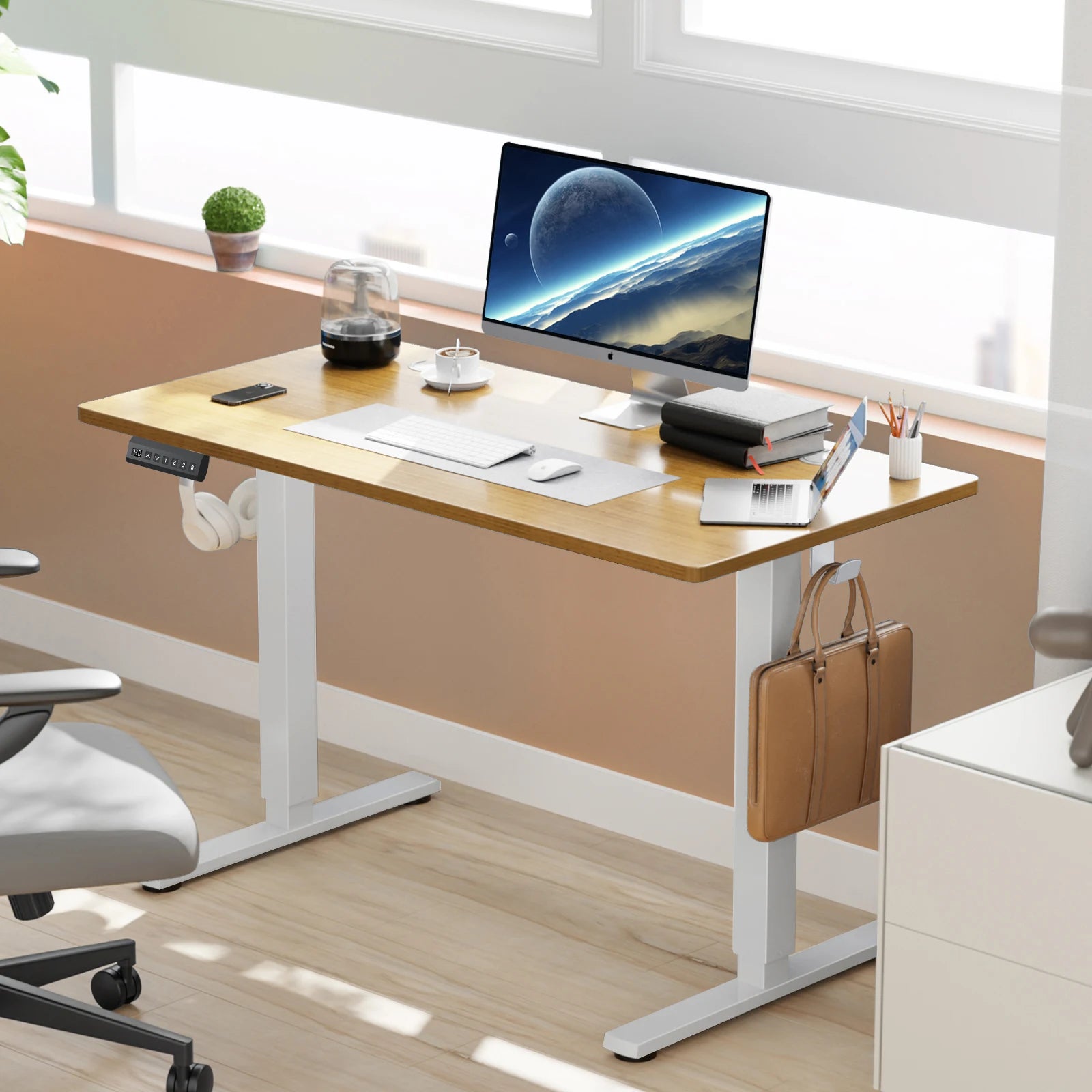Elektrischer Stehschreibtisch 40x24 Verstellbare Sitz-Steh-Arbeitsstation