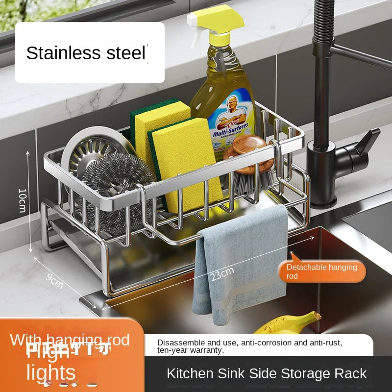 Sink Sponge & Dishcloth Storage Rack