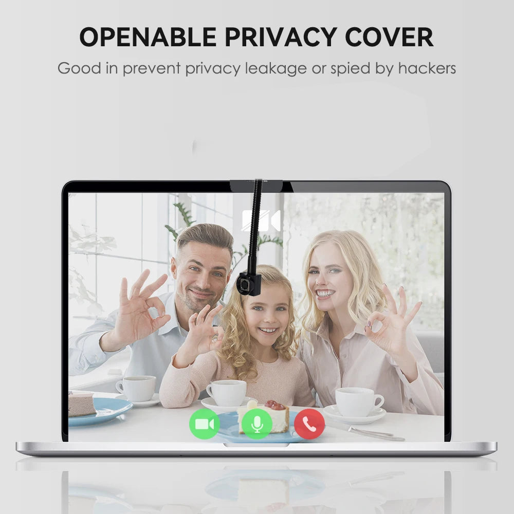 Mini Eye-Contact USB Webcam for Meetings and Online Classes