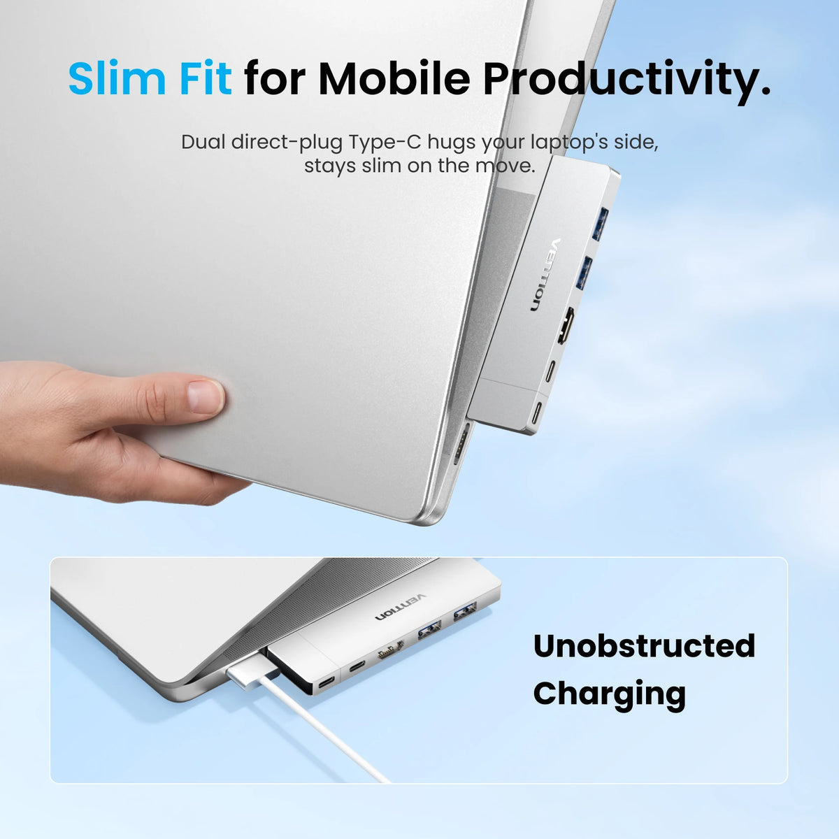 USB-C-Laptop-Hub - 6-in-2 oder 7-in-2