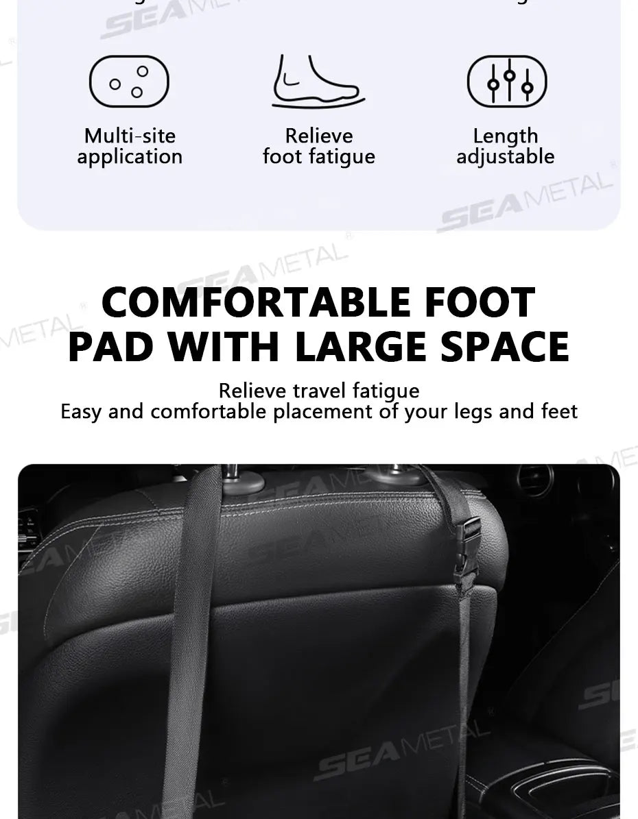 SEAMETAL Car Hanging Footrest Pad for Children Adjustable Supporter Rear Seat Passenger Foot Rest Leg Holder Relieve Soreness