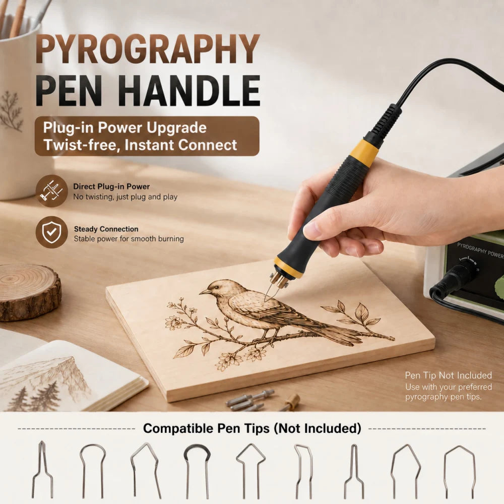 Holz-Brenn-Penne Sichere Pyrographie-Werkzeug für Anfänger rutschfeste Griffe DIY Kunsthandwerk für Holz Kürbis Handwerksdekoration Projekte