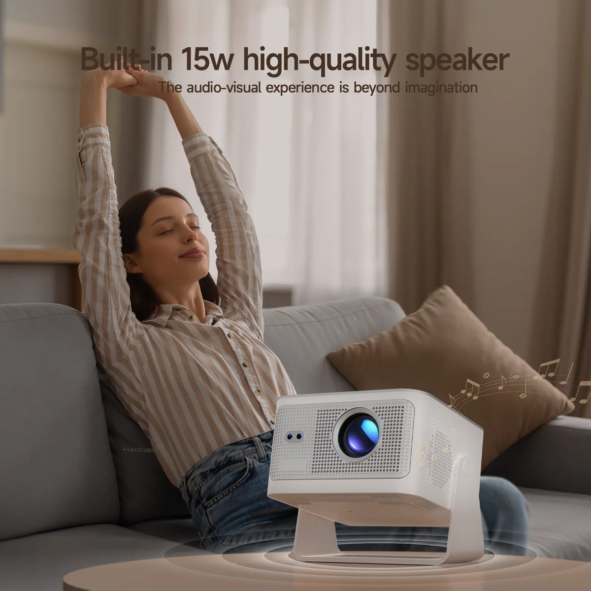 Magcubic HY350Max 900ANSI Android 14 Auto Focus Projector  Support 8K Native 1080P with Wifi6 BT5.4 16G Allwinner H726 Portable
