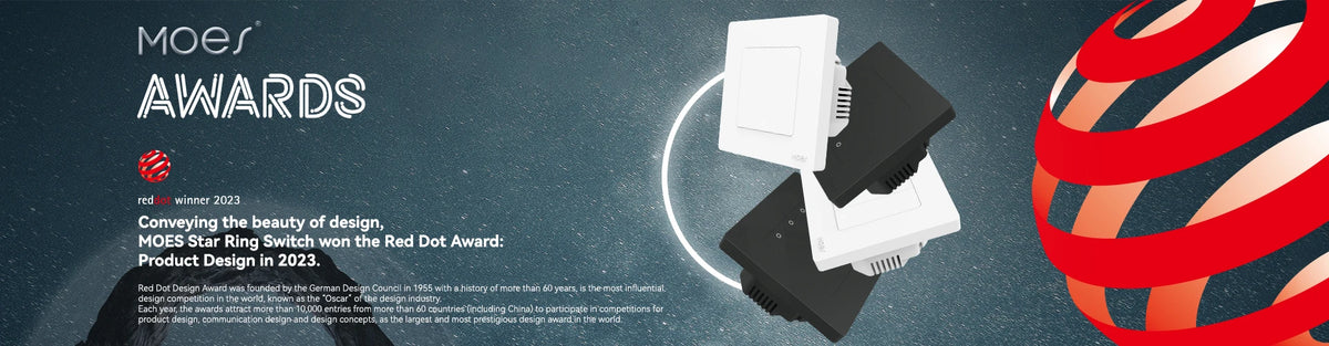 MOES Smart Light Switch Tuya ZigBee Star Ring Series No Neutral Wire No Capacitor Needed Smart Life Works with Alexa Google Home
