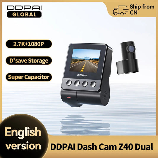 DDPAI Z40 Dash Cam Car Camera Recorder Sony IMX335 1944P HD Video GPS Tracking 360 Rotation Wifi DVR 24H Parking Protector Spy-shop.com