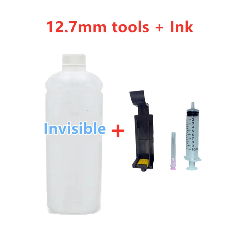Eco 100ml Refillable Ink Compatible Quick-drying Solvent Ink Refill Ink Tool Snap Fill for 12.7mm Handheld Inkjet Printer