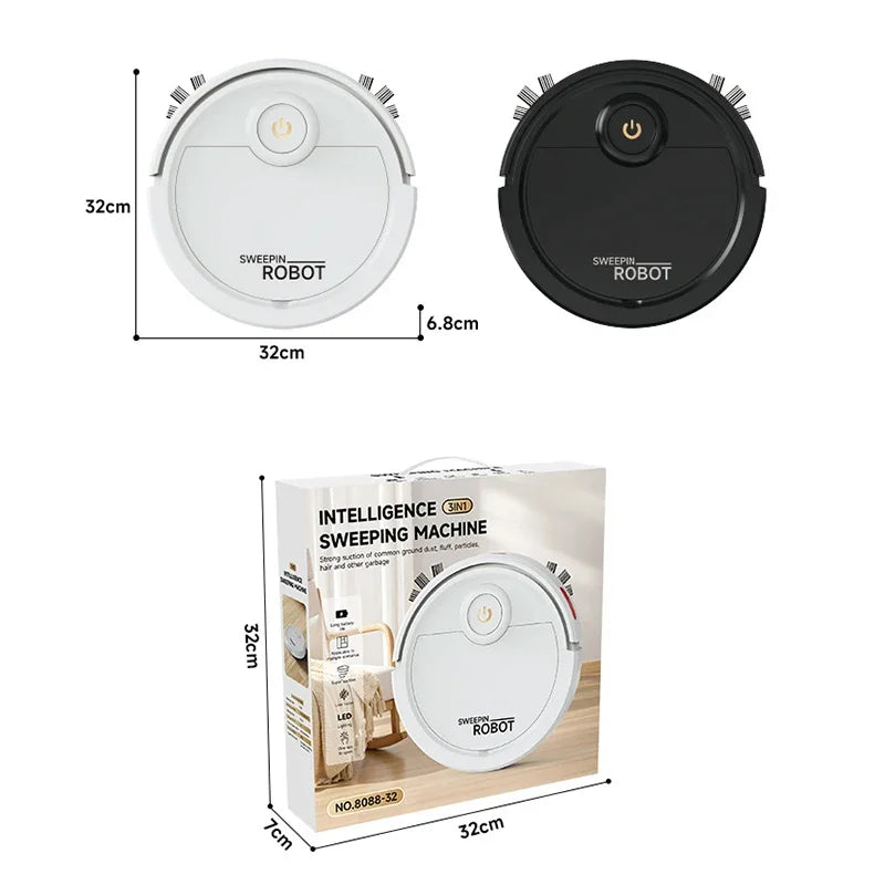 Automatic Robot Vacuum Mop 5-in-1 Cleaner with Slim 6.8cm Design