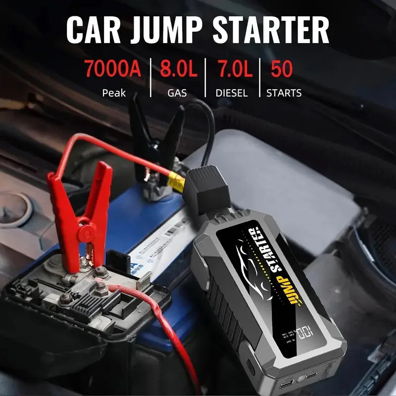 Car Jump Starter 7000A 29800mAh Battery Pack for 12V Cars