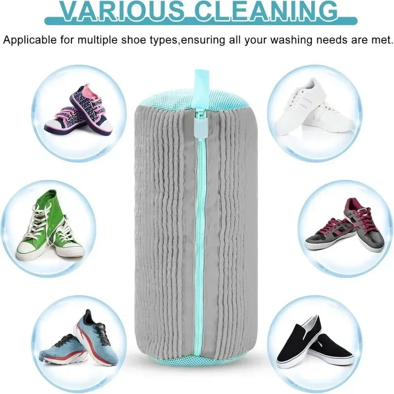 1/2PCS Wash Shoes Bag Padded Net Laundry Shoes Protector Fluffy fibers Polyester Washing Shoes Machine Laundry Bag Drying Bags 