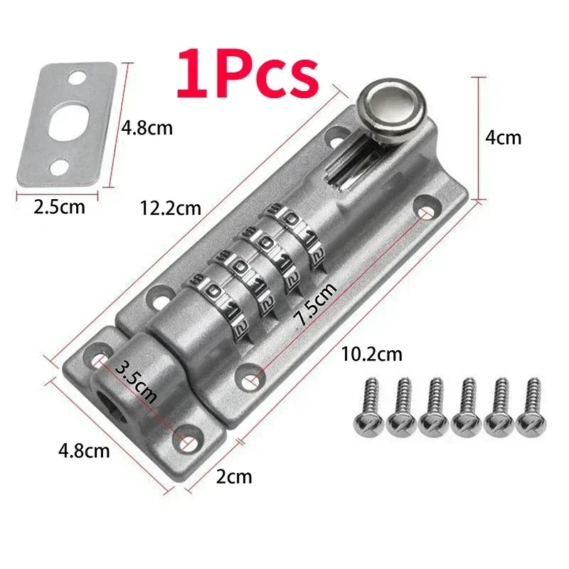 Chiavistello per porta con combinazione a quattro cifre