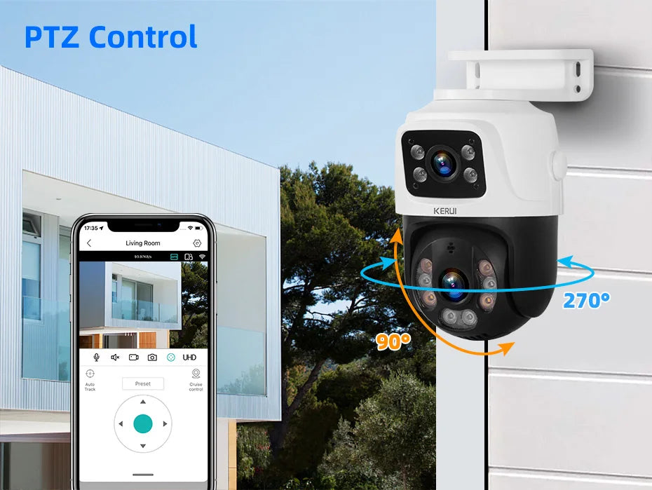 Outdoor 6MP Dual Lens PTZ POE IP Camera