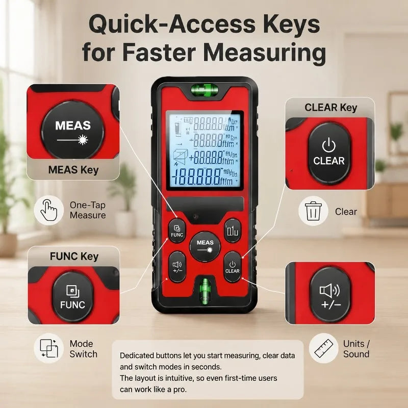 120 m USB-C Rechargeable Laser Distance Meter