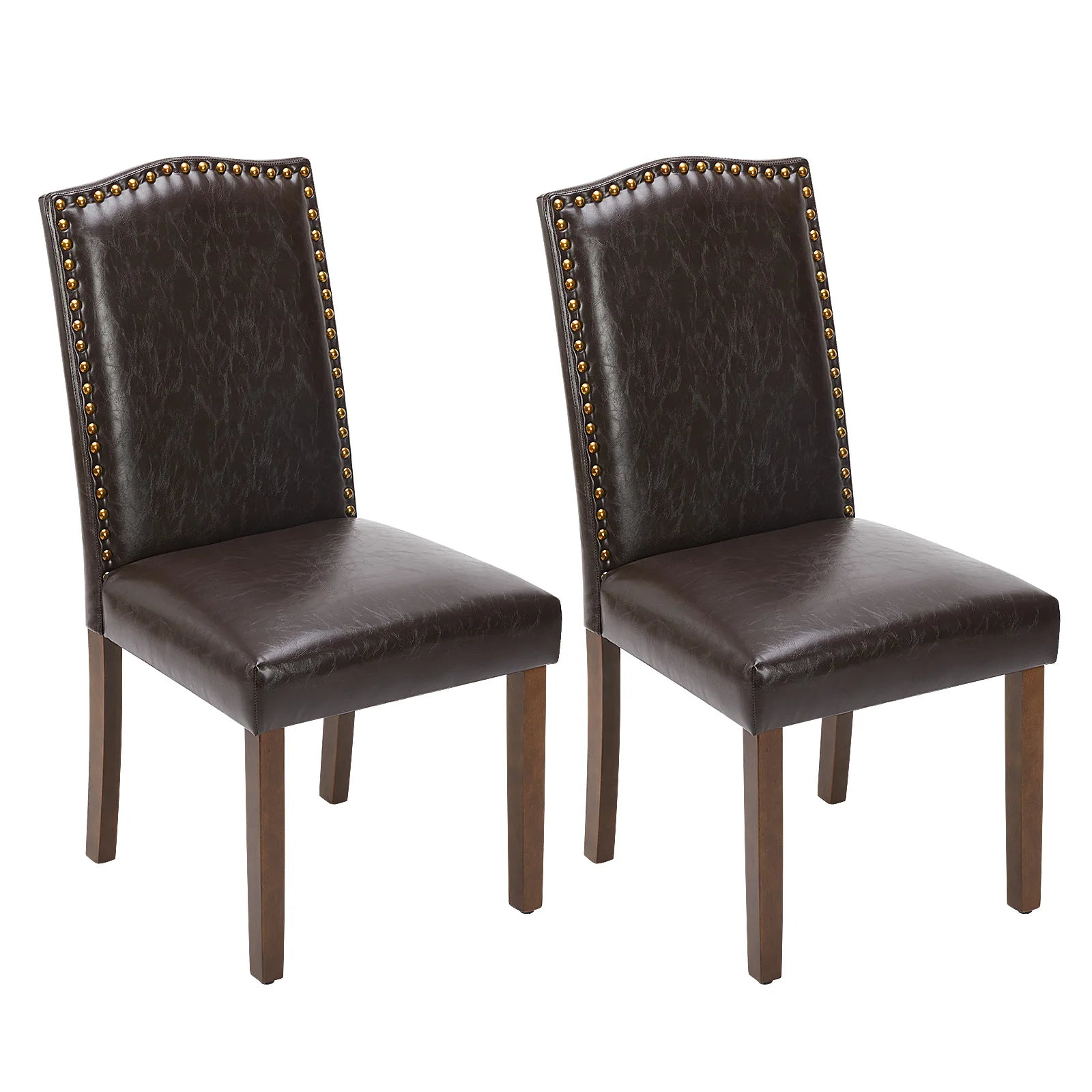 Upholstered Dining Chairs Set of 2 with Padded Backrest Cushion