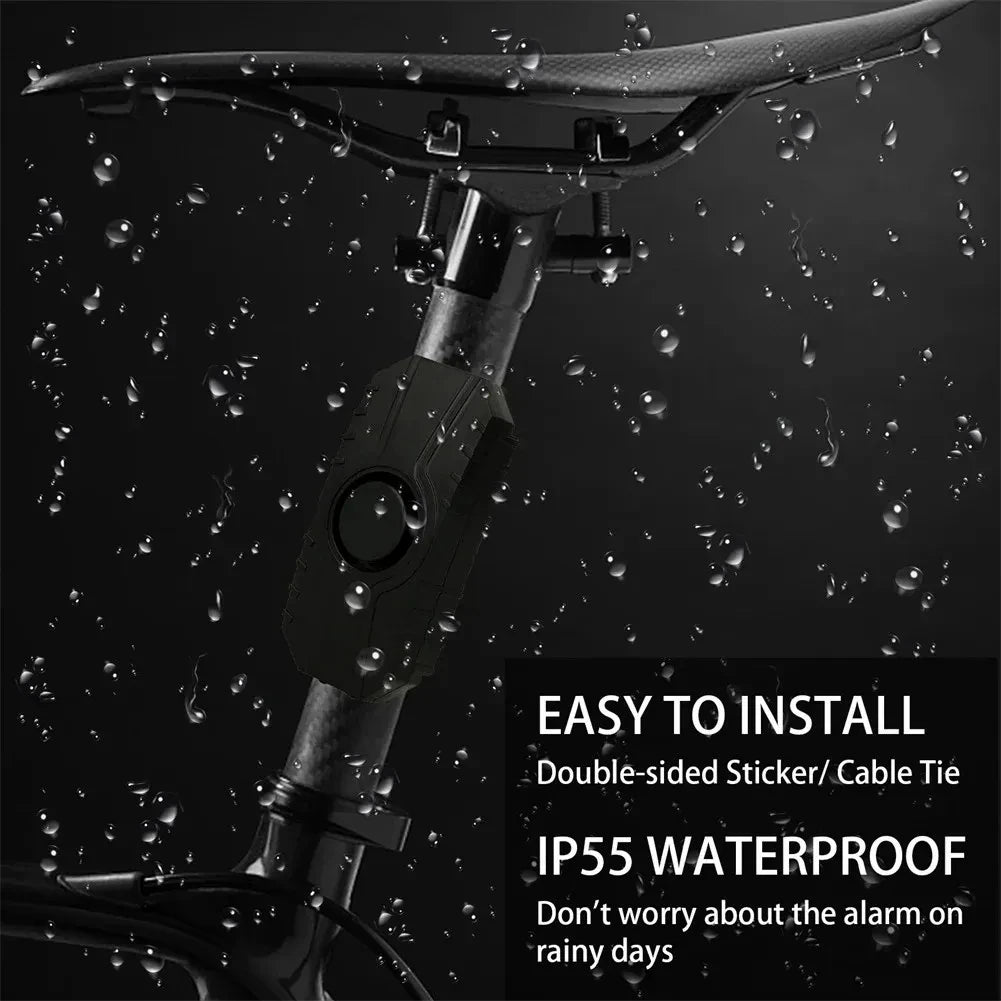 Wireless Vibration Bicycle Alarm with Remote and USB Charging