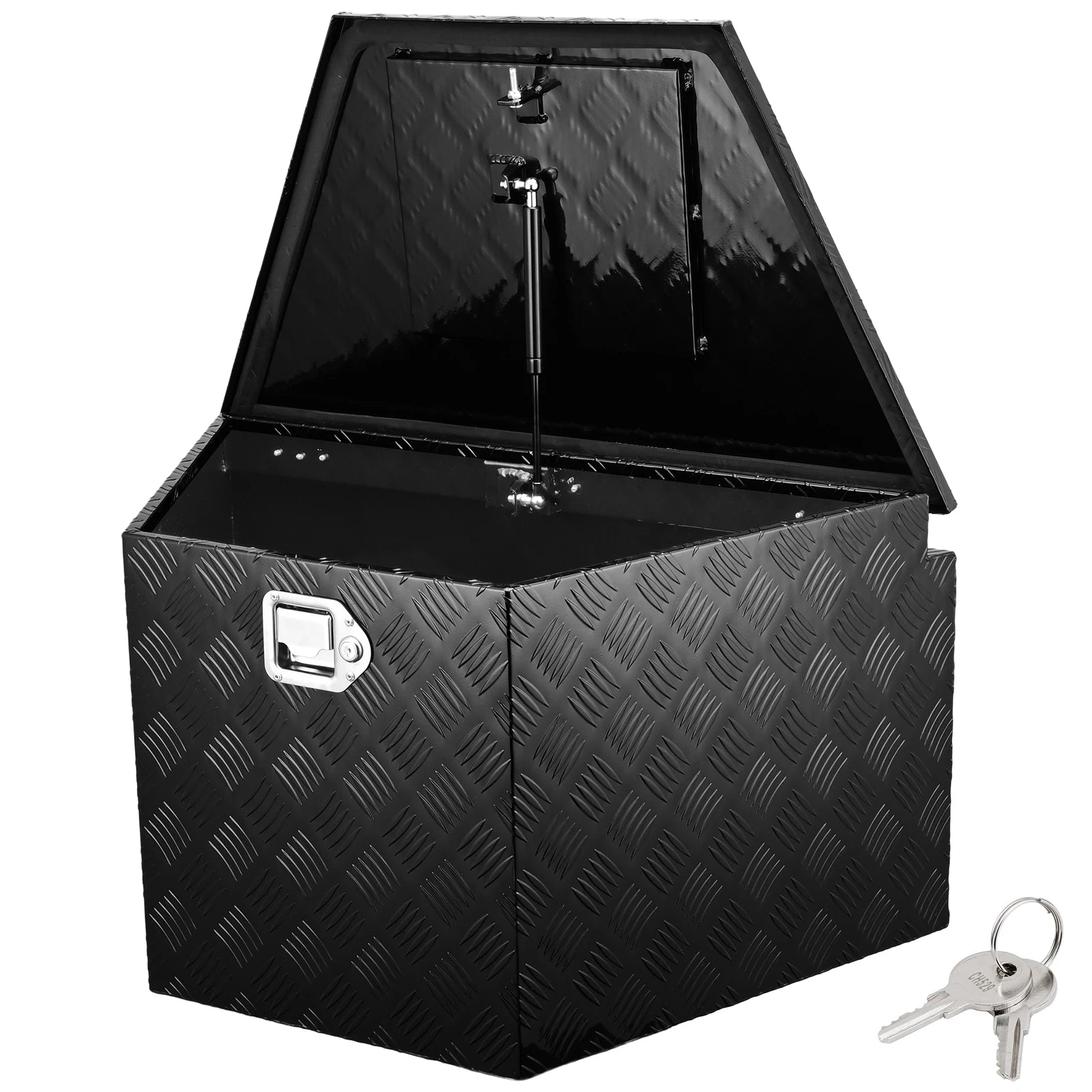 Coffre de rangement robuste en aluminium pour timon de remorque 33"