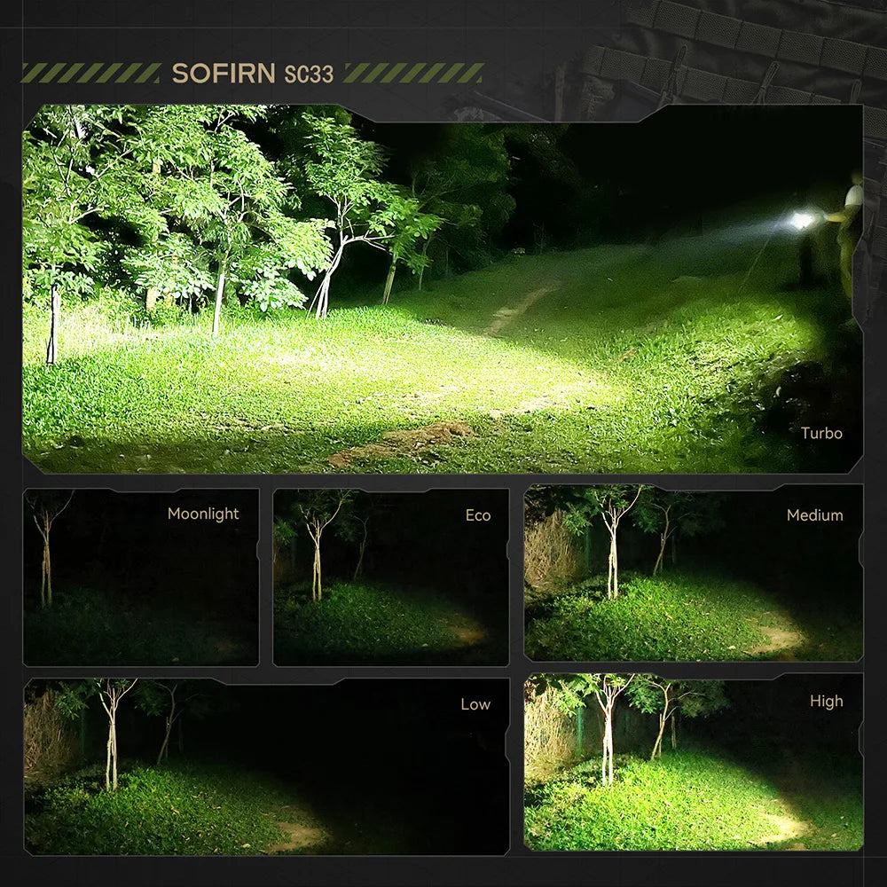 Lampe de poche tactique LED rechargeable USB-C Sofirn SC33 5200lm