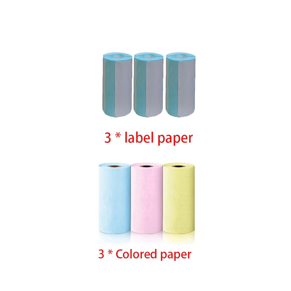 57 mm Thermal Label and Colour Paper Rolls, 6 m per Roll