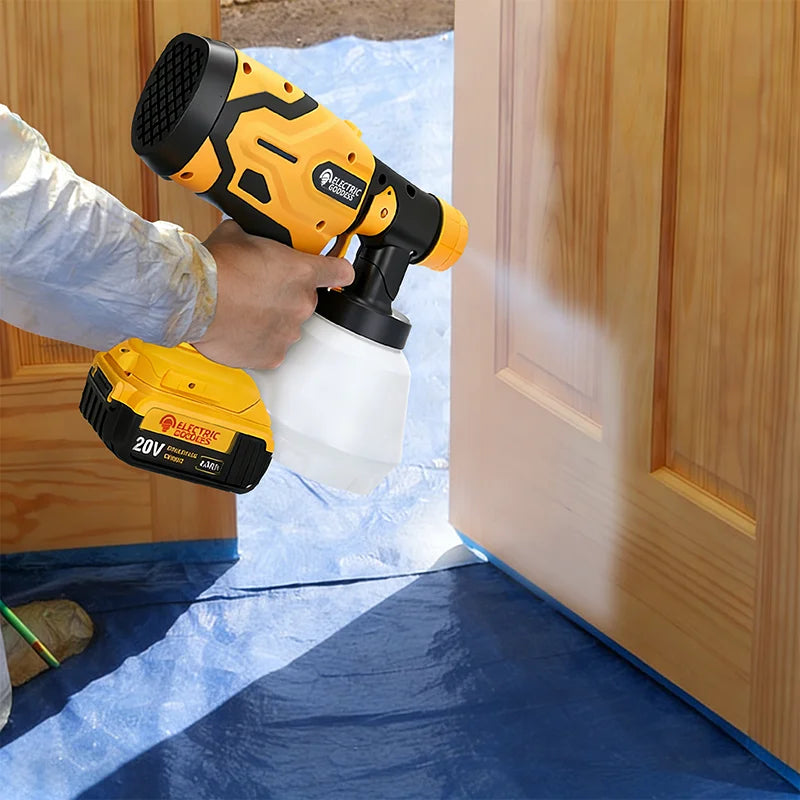 Cordless HVLP Paint Sprayer with 800ml Cup & 3 Spray Patterns