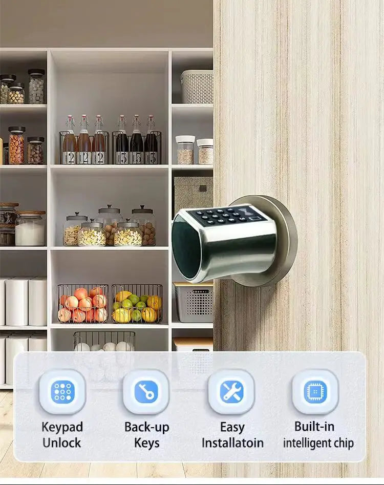 DIY Electronic Smart Door Lock Cylinder TTlock App Fingerprint Digital Keypad Card Unlock Keyless Home Security Lock EU Profile