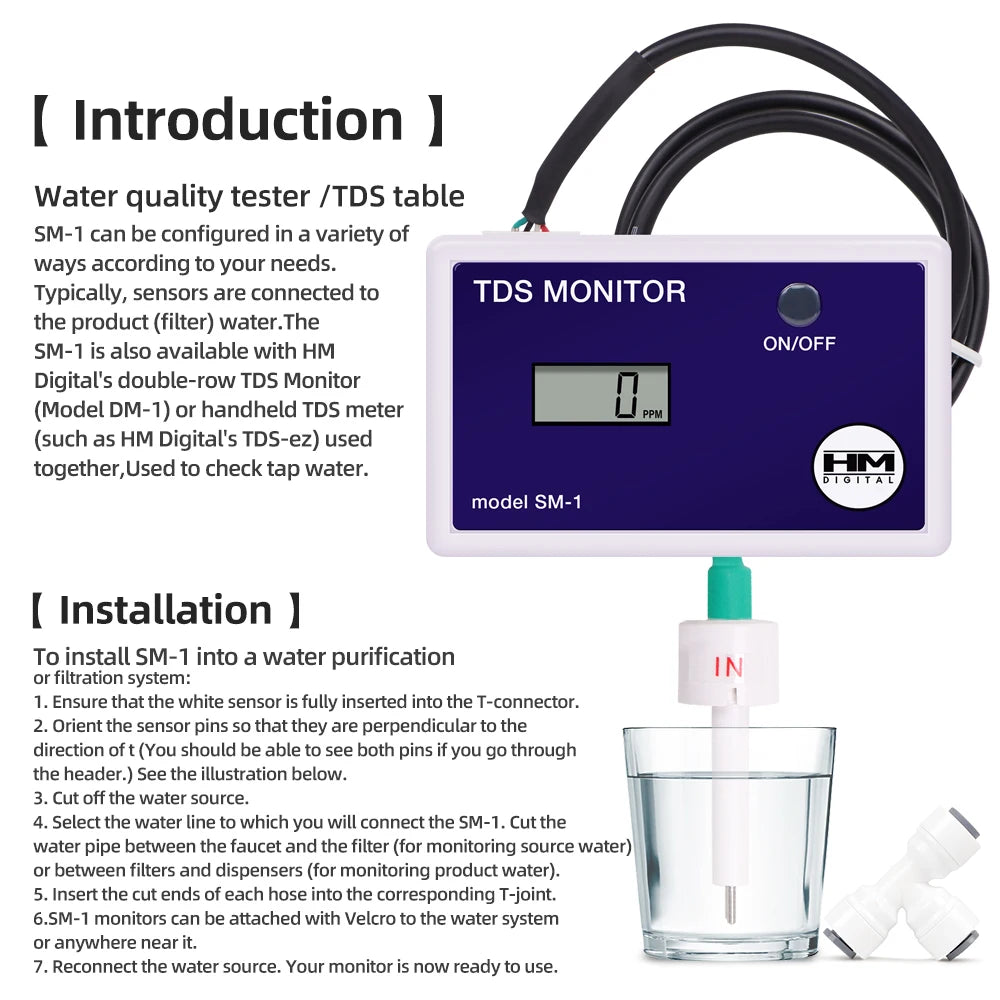 Inline TDS- en EC-watermonitoropties