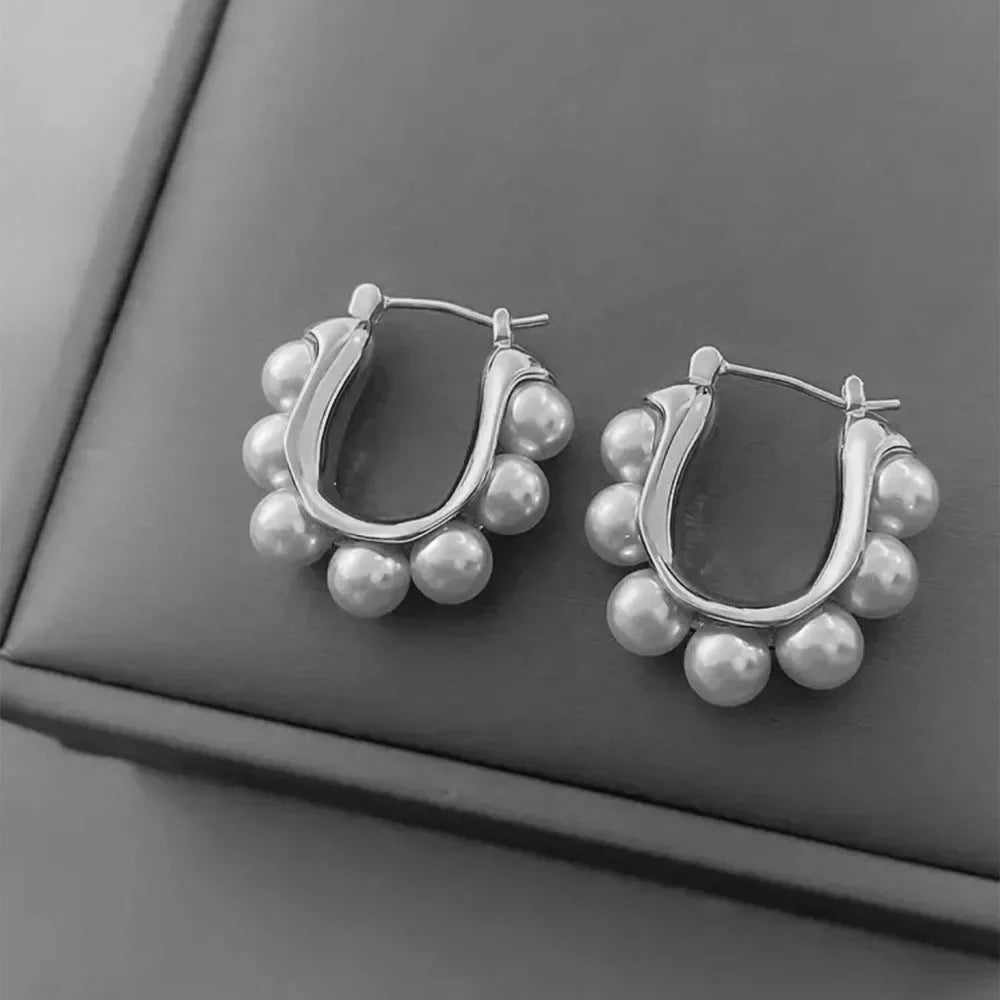 Retro Geometric Hoop Earrings for Women