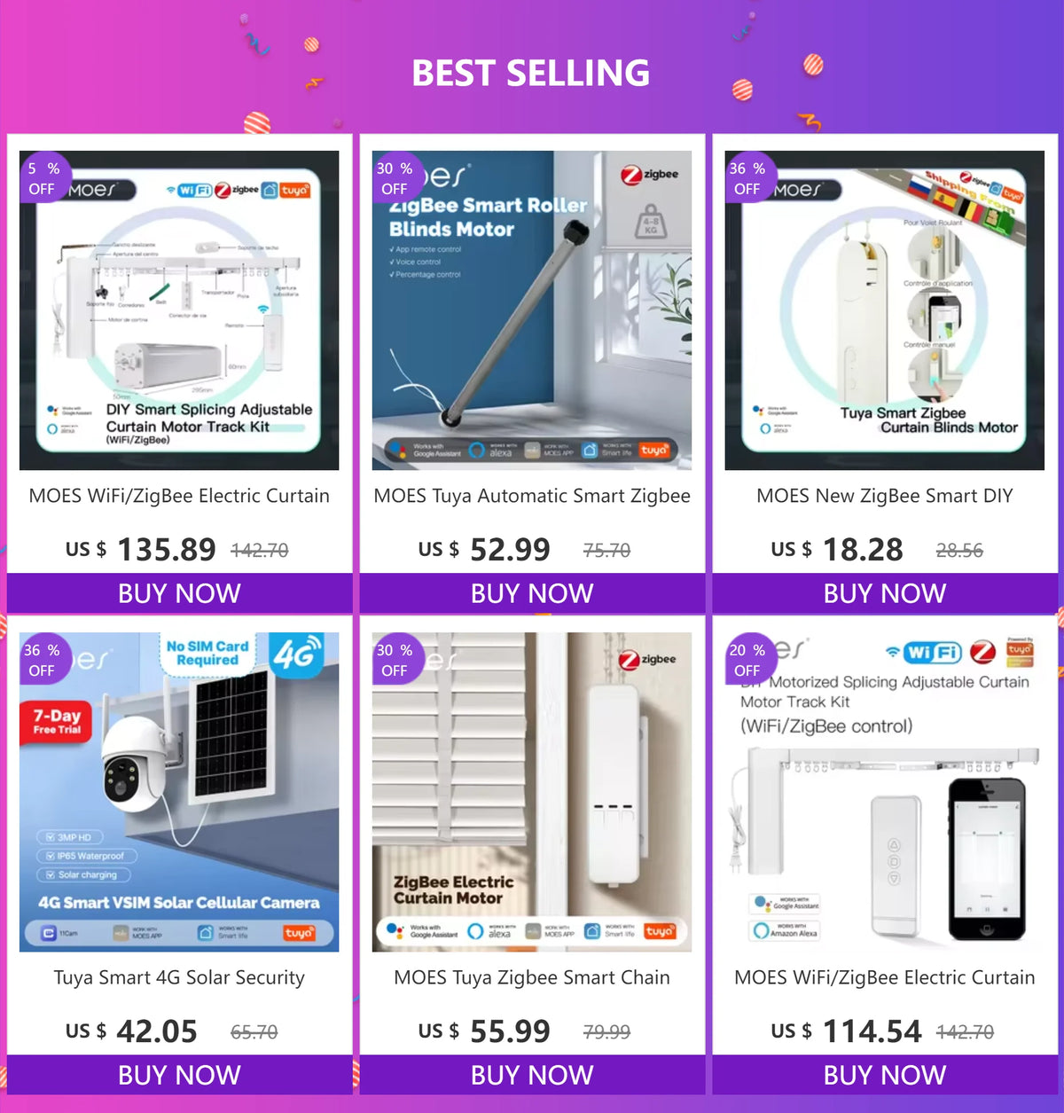 MOES ZigBee 3.0 Smart Curtain Switch Module Motorized Roller Shutter Blinds Motor Tuya Smart Life Alexa Echo Google Home