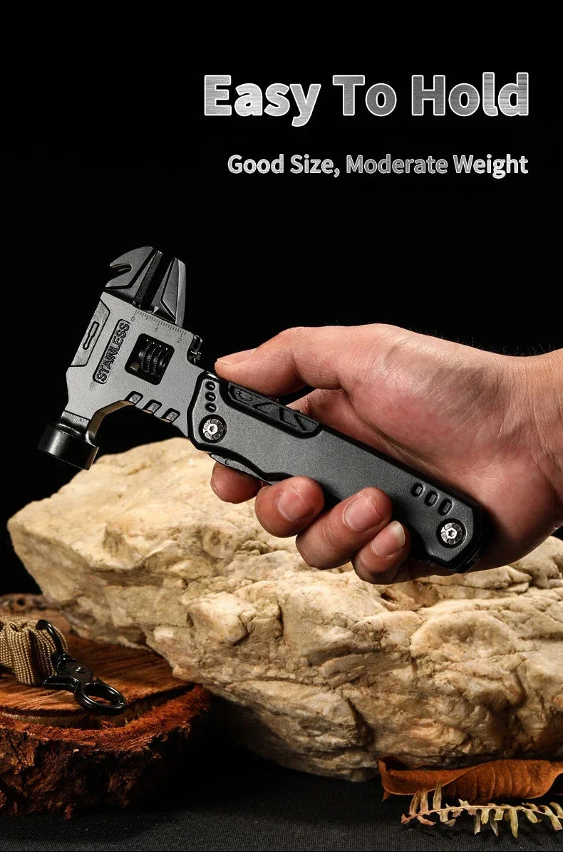 Hammer, Wrench and Pliers Multitool with Sheath
