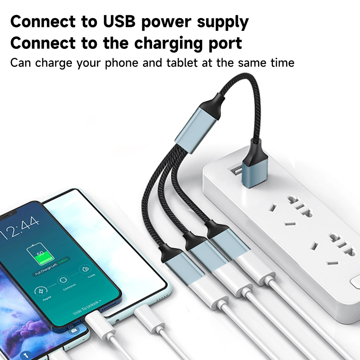USB-A-splitterhub met 1 ingang en 3 uitgangen, enkele of dubbele verpakking