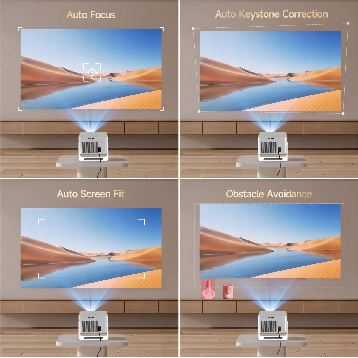Magcubic HY350Max 900ANSI Android 14 Auto Focus Projector  Support 8K Native 1080P with Wifi6 BT5.4 16G Allwinner H726 Portable