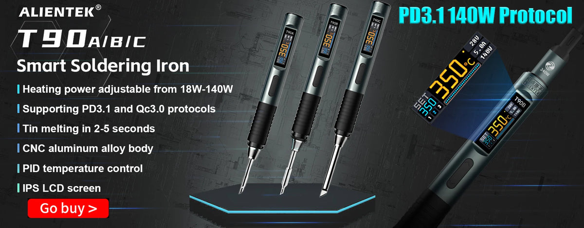 Aluminium Manual Desoldering Pump - Three Pack