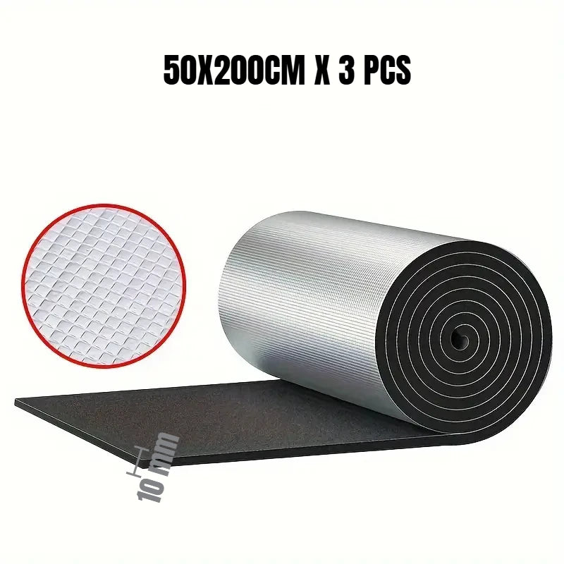 Manta Isolante Acústica e Térmica Ignífuga 200x50cm Painéis Acústicos para Paredes Isolamento Sonoro para Redução de Ruído em Automóveis