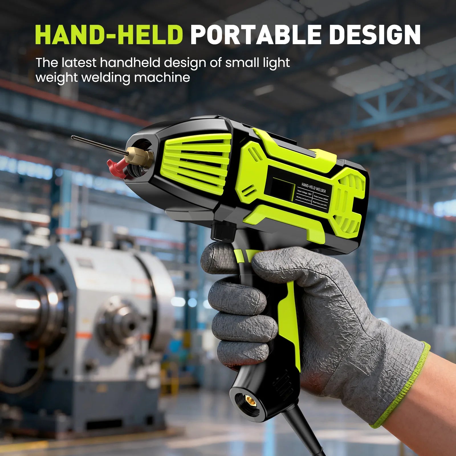 Portable Handheld Electric ARC Welder Kit 110V IGBT Inverter with Digital Display