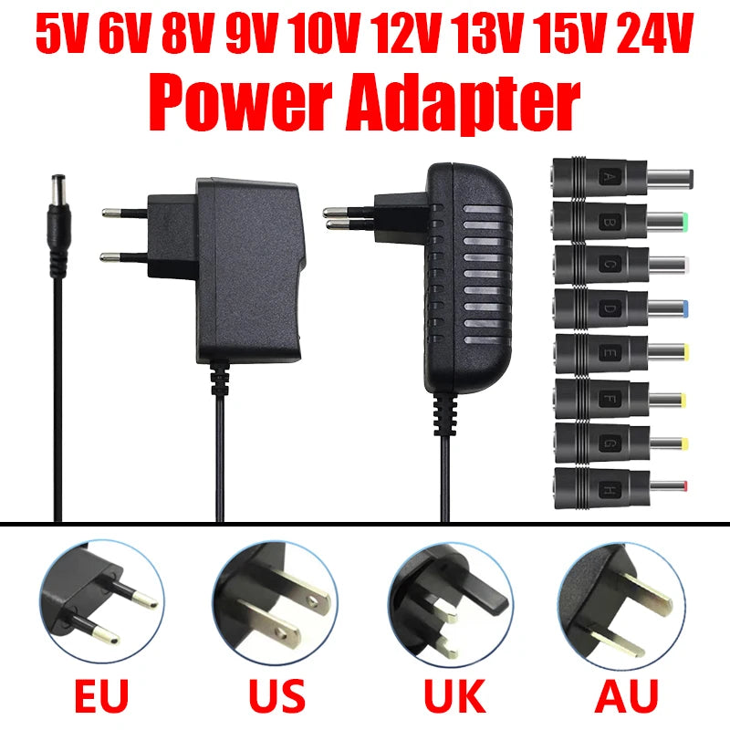 DC napájecí adaptér s volitelnými vyměnitelnými konektory