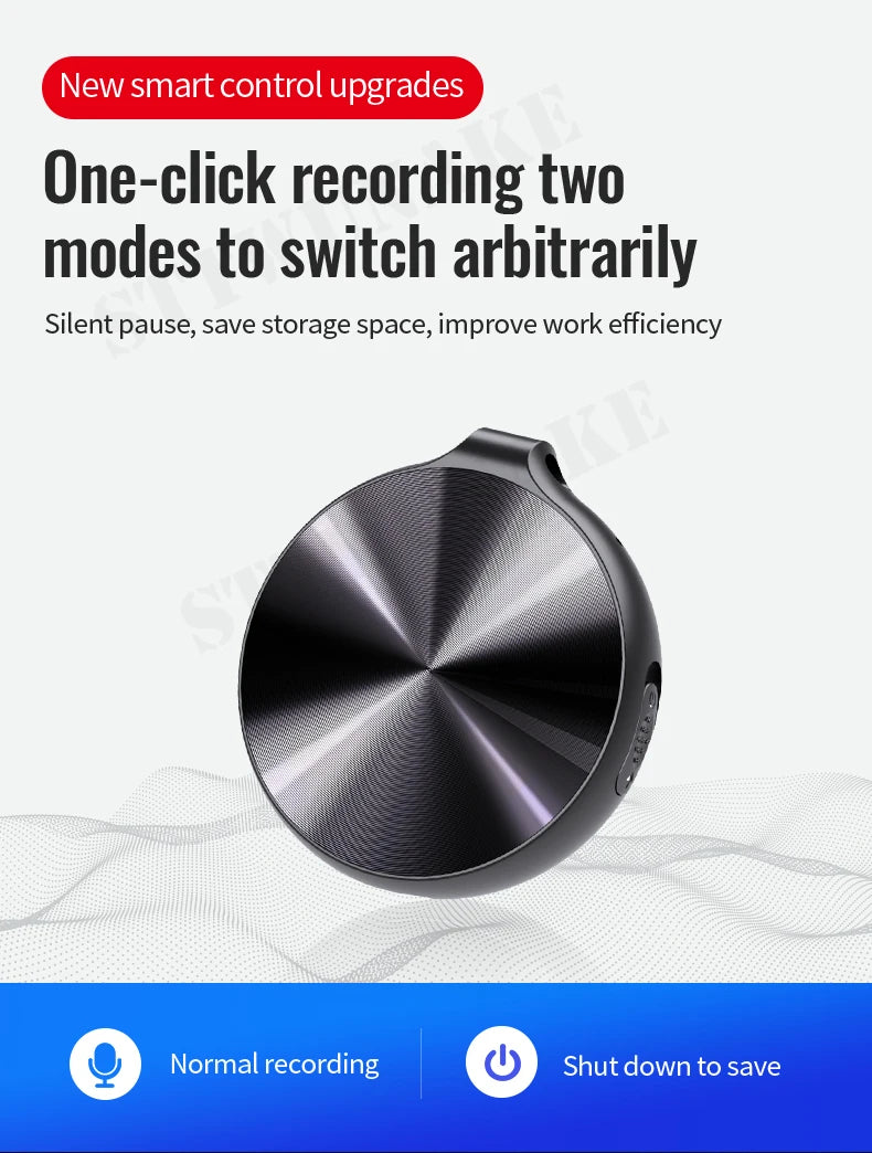 Mini Voice Activated Recorder Built-in Magnet  Small Digital Audio Recording Device Sound Dictaphone STTWUNAKE 