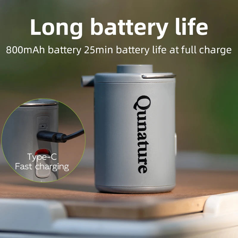 Pompe à air électrique portable avec charge Type-C pour usage extérieur