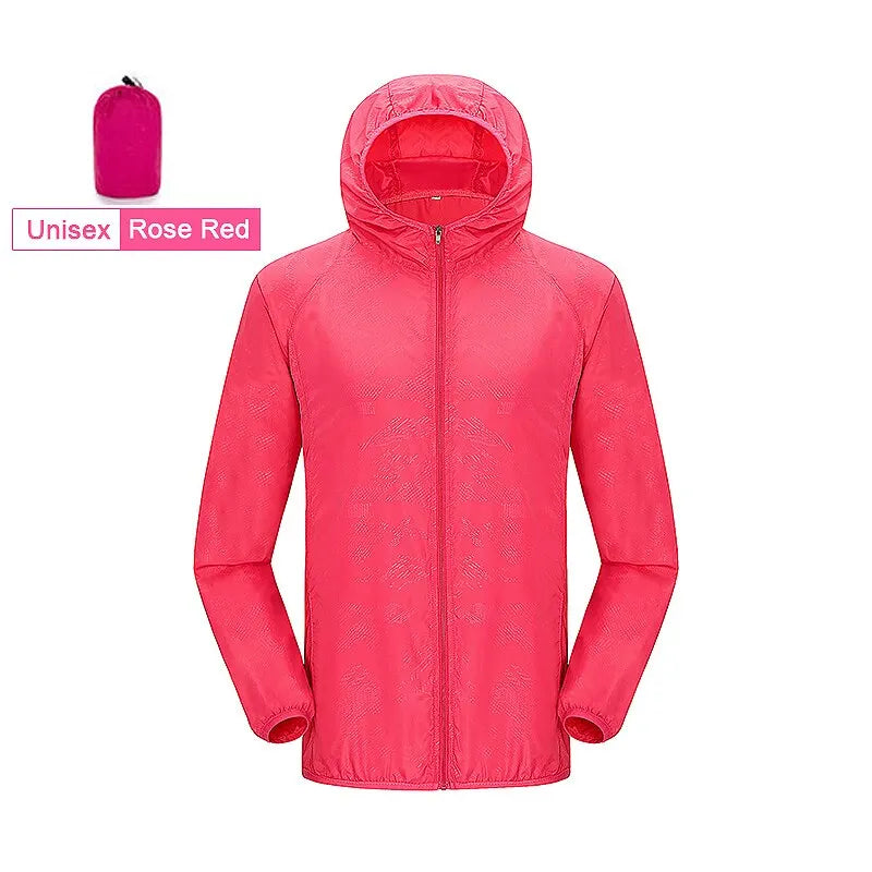 LNGXO Unisex Hiking Jacket Men Women Waterproof Quick Dry Camping Windbreaker Trekking Fishing Rain Coat Outdoor Anti UV Clothes 
