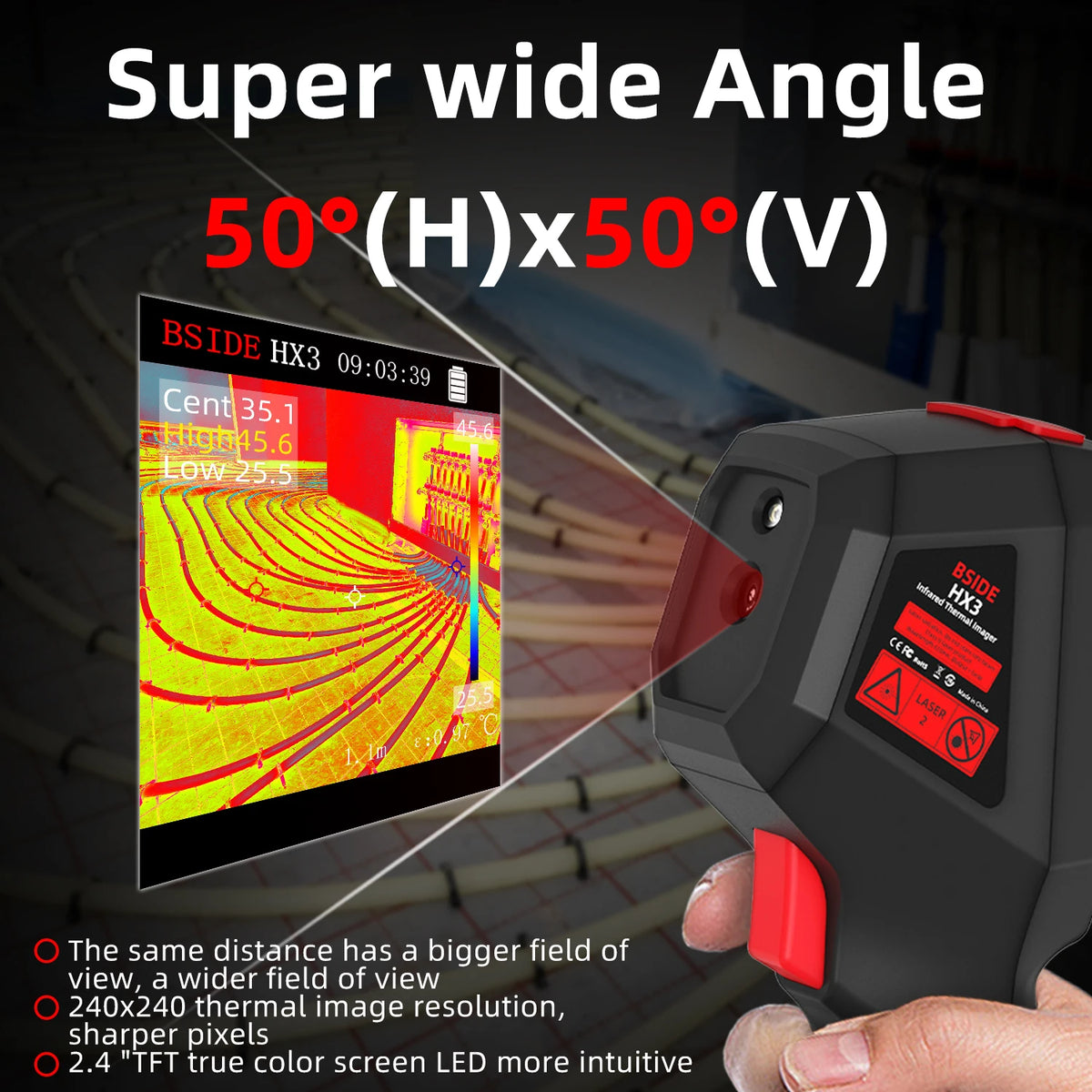 Handheld Thermal Imaging Camera -20 to 550C HD Resolution