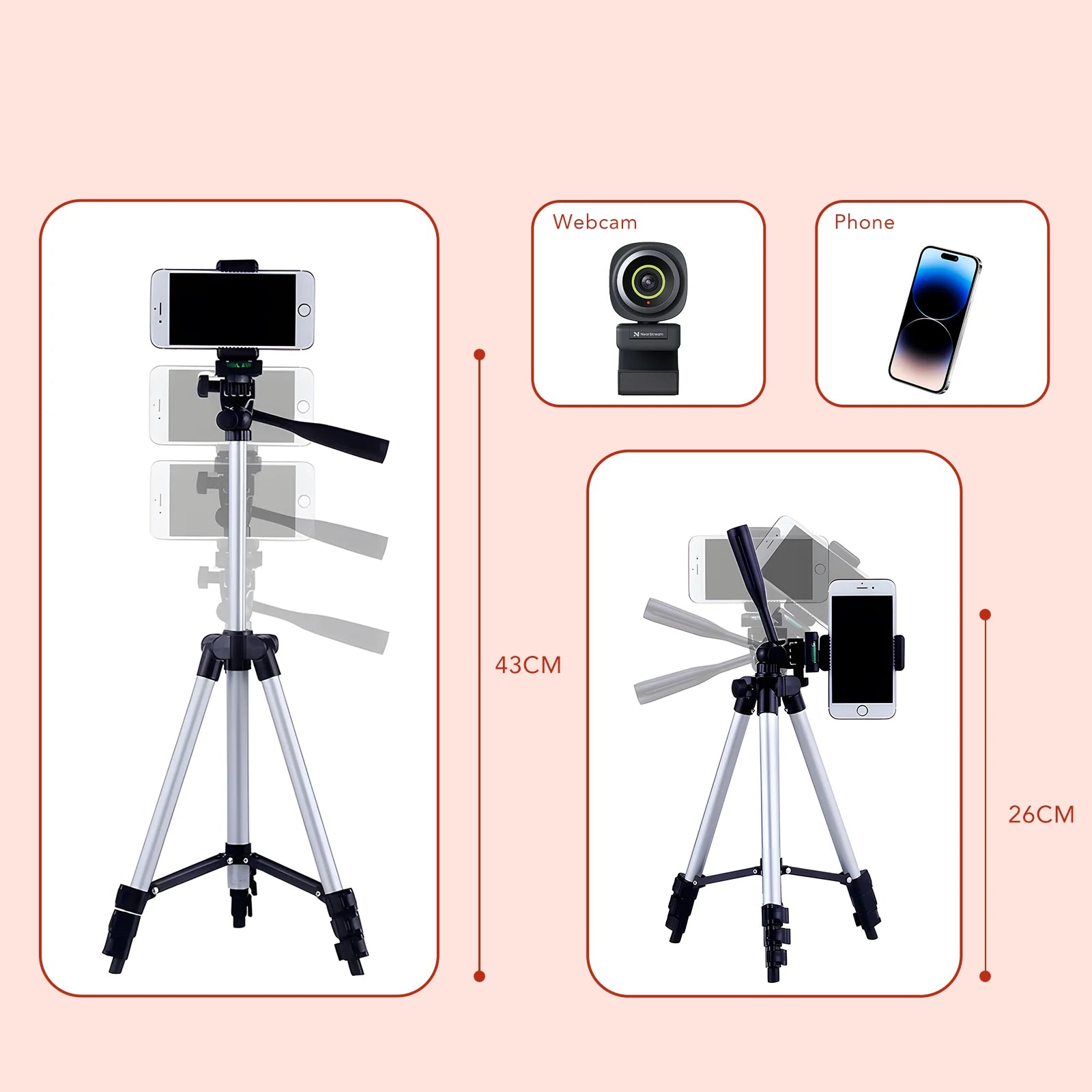 NearStream Webcam USB 1080P 60FPS con microfono AI a cancellazione del rumore