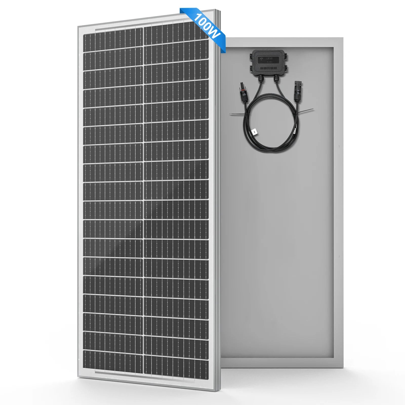 RVPOZWER 100W 12.8V 12BB Solar Cell Monocrystalline Solar Panel High Efficiency Solar Module Charge Battery for RV Trailer