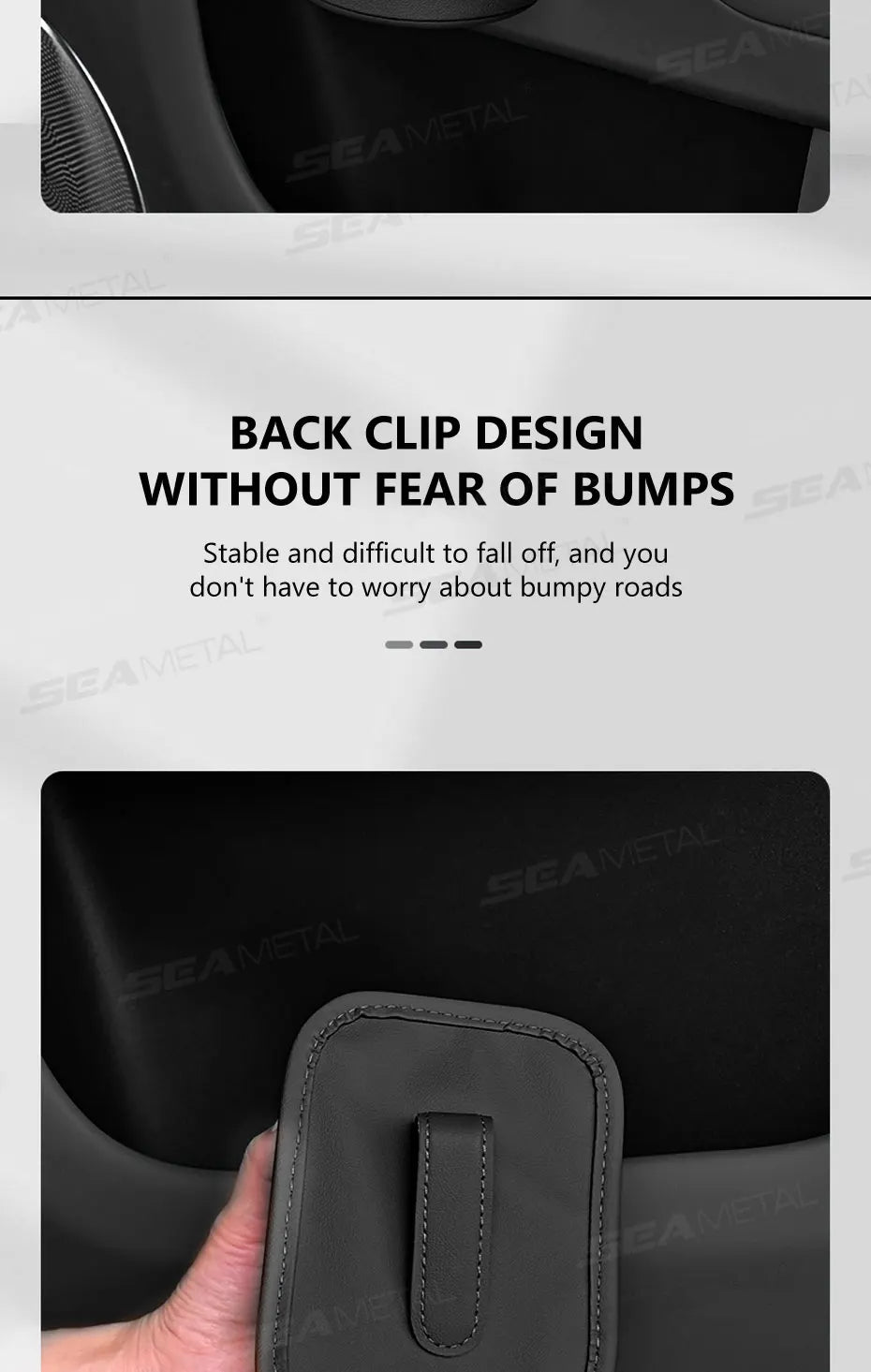 SEAMETAL Car Side Door Cup Holder Wear-Resistant Waterproof Pu Leather Drink Rack Stable Bottle Holder Universal Car Organizer
