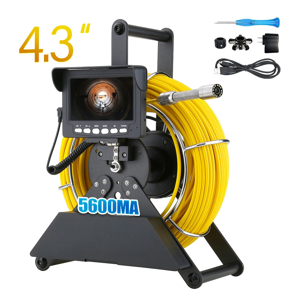 4.3" Sewer Pipe Inspection Camera with DVR Option