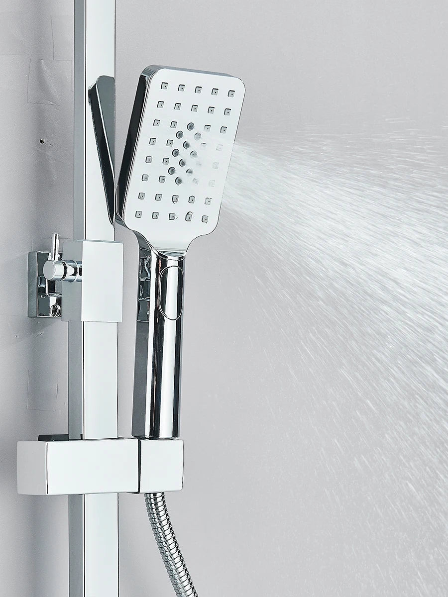 Black Digital Display Thermostatic Shower Faucet Set